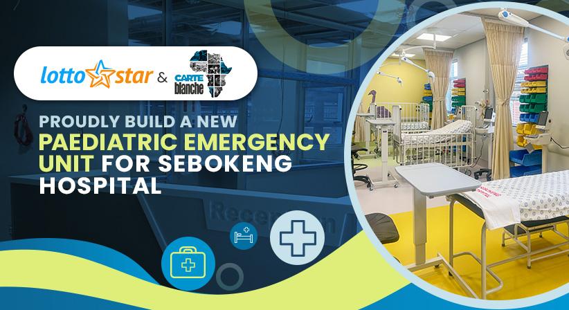 LottoStar & Carte Blanche build a paediatric ward at Sebokeng Hospital. 