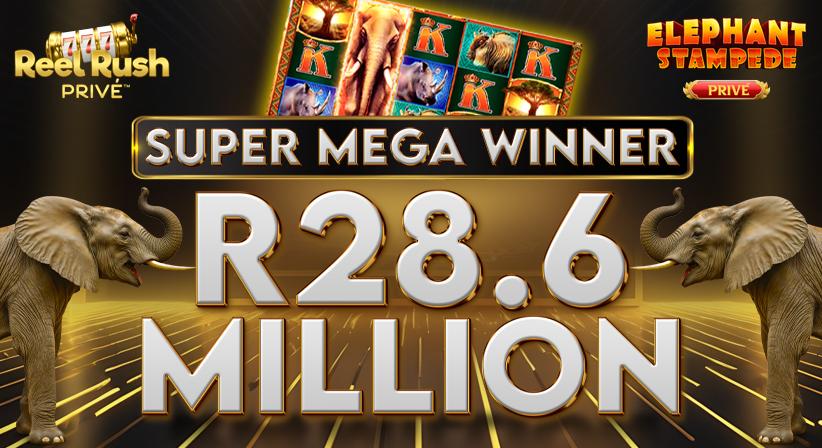 LottoStar’s Mega Winner Stamps to a R28.6 Million Win on Elephant Stampede Privé