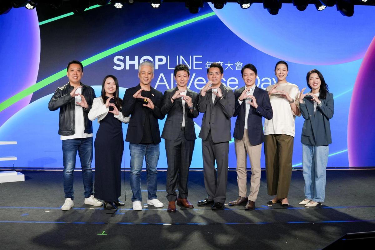 SHOPLINE AI-Verse Day 2026 講者合影，左一為 Tagnology 創辦人暨執行長 Owen