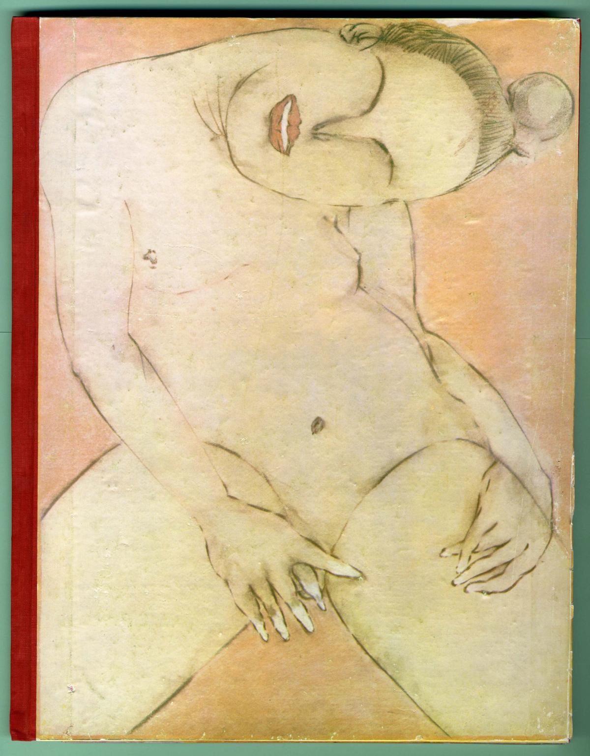 A painting by Francesco Clemente displayed at the Anthony d'Offay Gallery in London