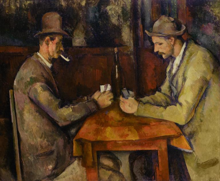 Paul Cézanne, The Card Players, c.1894, oil on canvas, the five-figure composition at the Musée d'Orsay, Paris