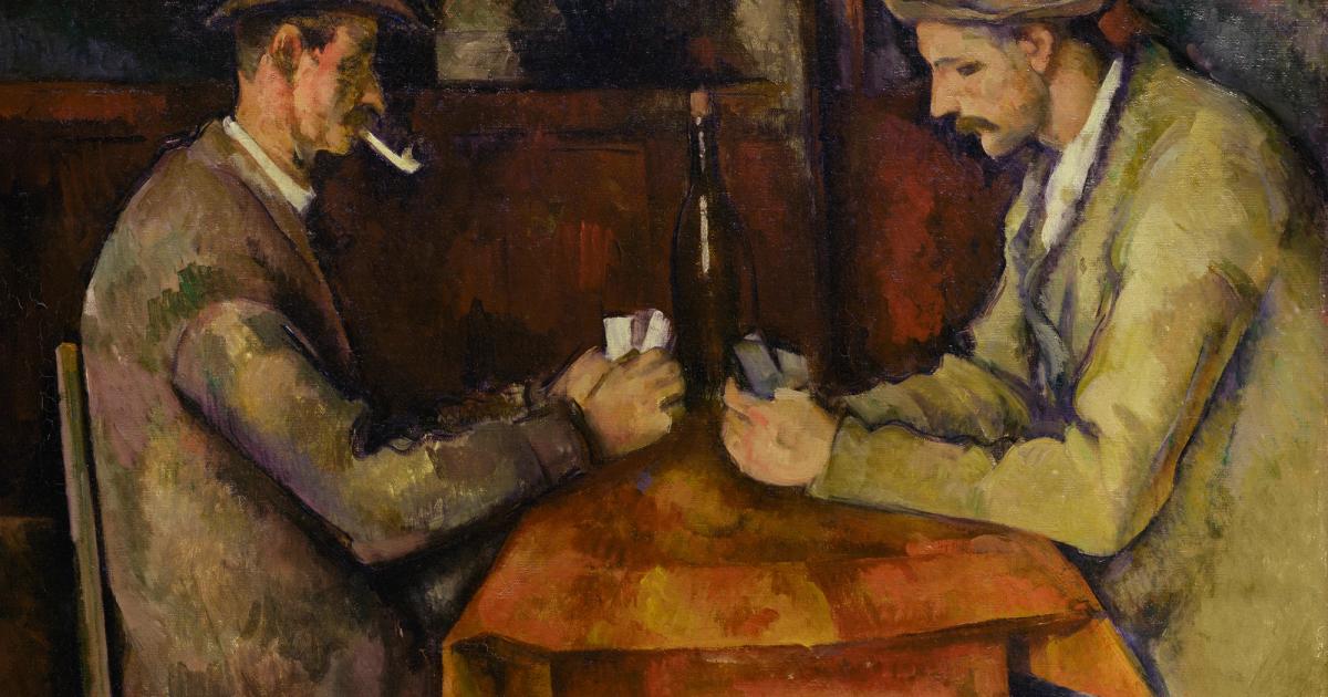 Paul Cézanne, The Card Players, c.1894, oil on canvas, the five-figure composition at the Musée d'Orsay, Paris