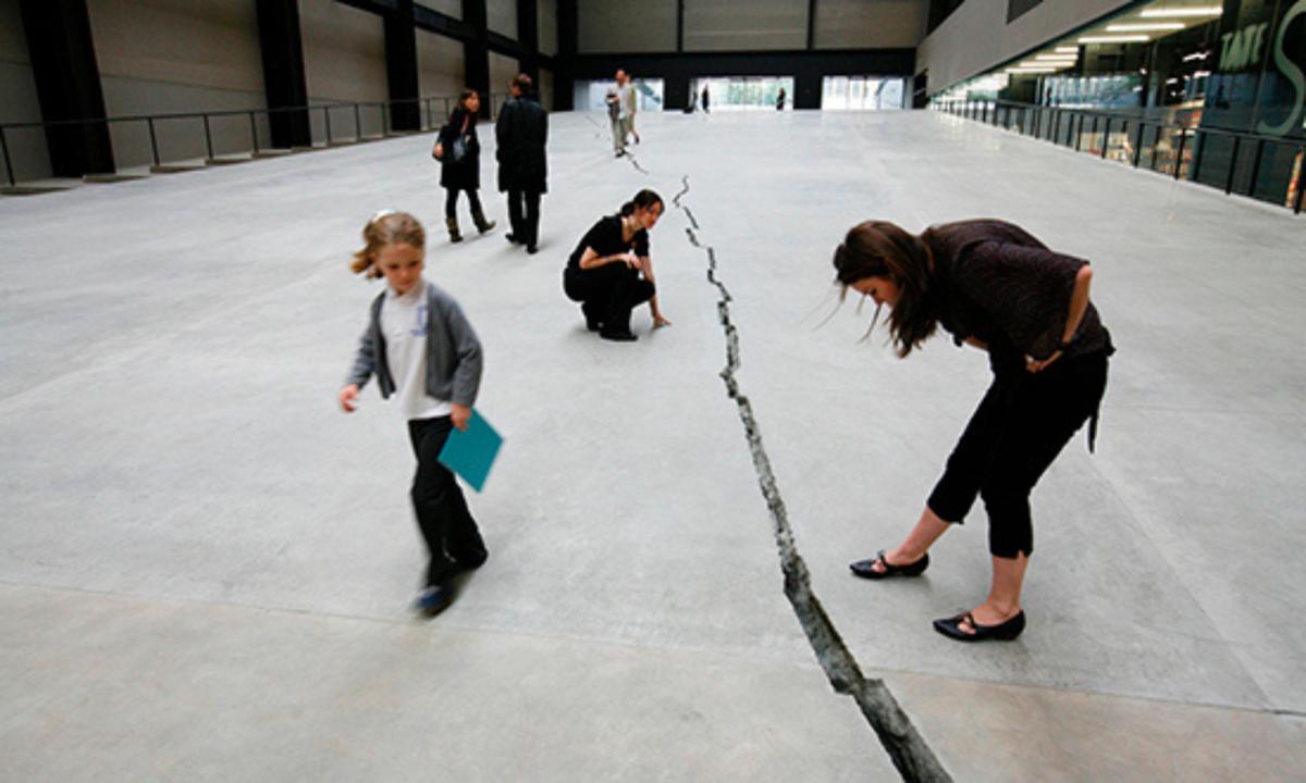 Shibboleth (2007-08) at the Tate Modern operates as a purely conceptual function of political witness. Its utility is to physically and psychologically divide the space, forcing confrontation with systemic exclusion and unacknowledged histories of division.