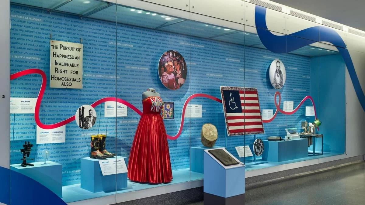 An exhibition display at the National Museum of American History (the physical battleground for curatorial intent where the July 2026 Domestic Policy Council report alleges ideological capture and heritage erasure are actively taking place).