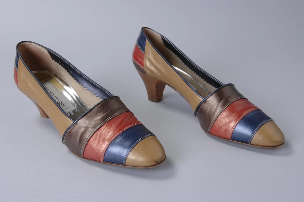 Metallic leather pumps by Sergio Rossi, the Italian luxury shoe house where Ernesto Esposito spent over fifteen years as a designer before moving to Marc Jacobs