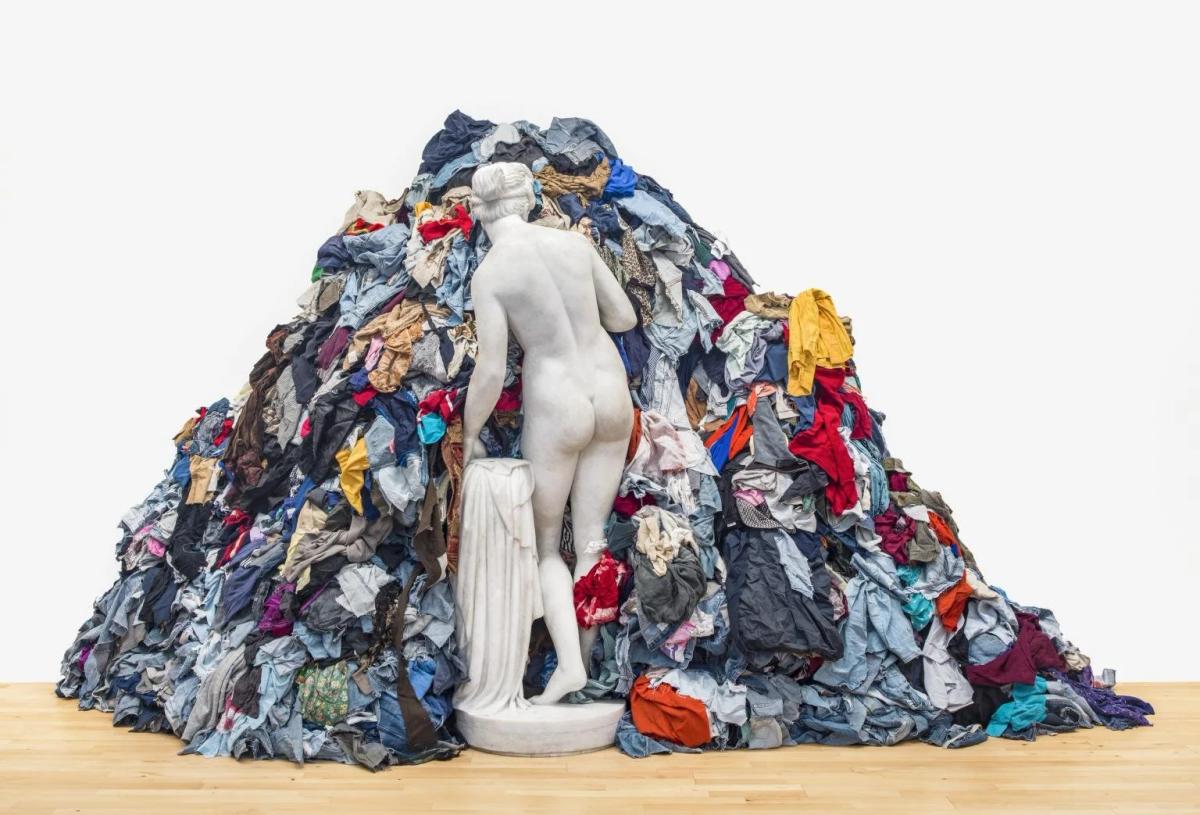Michelangelo Pistoletto’s Venus of the Rags (1967) stages the central conflict of Arte Povera. A classical Venus, the ultimate symbol of canonical, high art value, is forced to confront a mountain of discarded rags, the waste product of the very consumerist