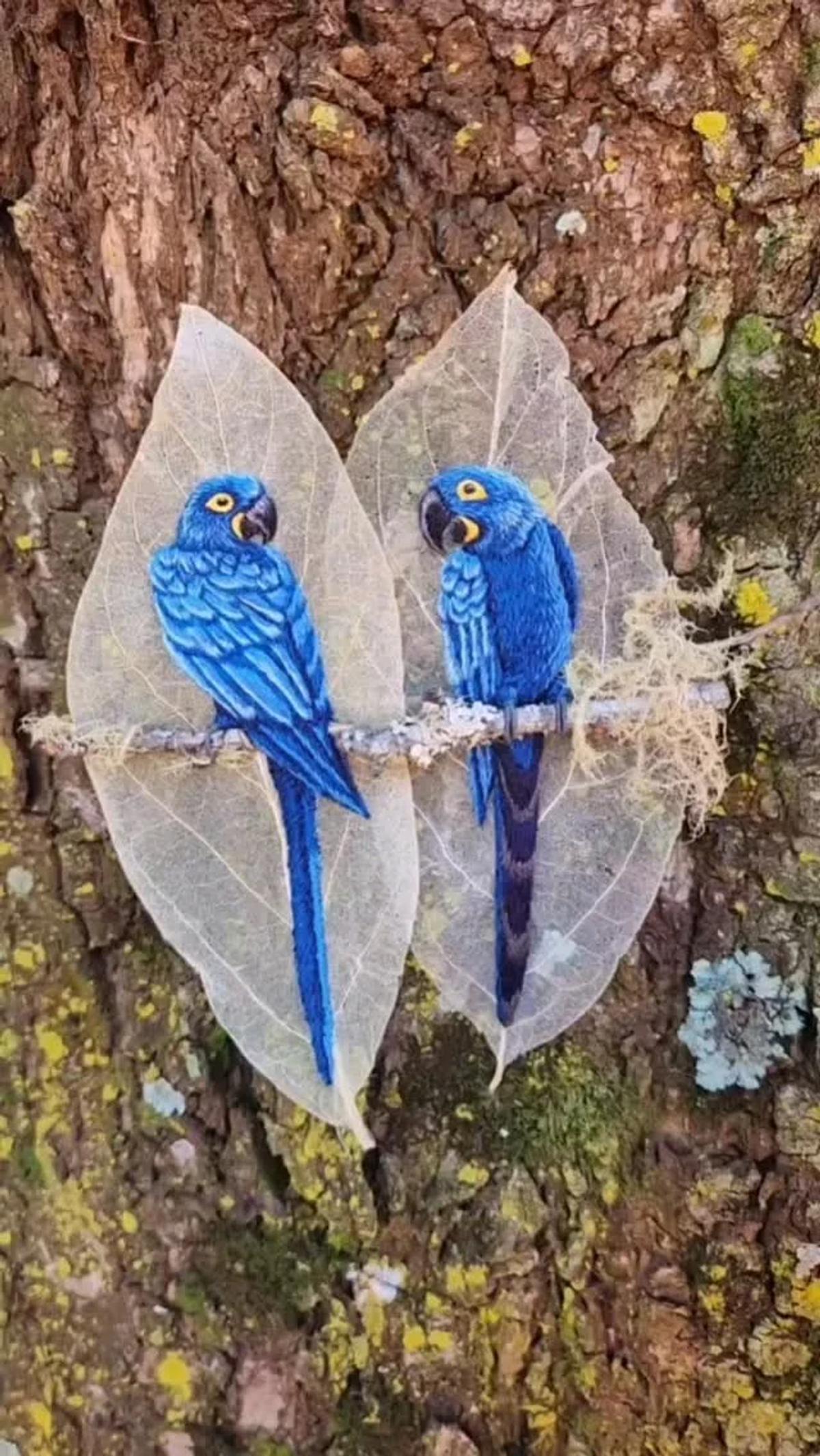  The Chromatic Weight of the Macaw is an assertion of life against the background of extinction. The  Arara-azul  is preserved in thread, functioning as an environmental witness and a reliquary for the endangered biodiversity of Mato Grosso do Sul. 