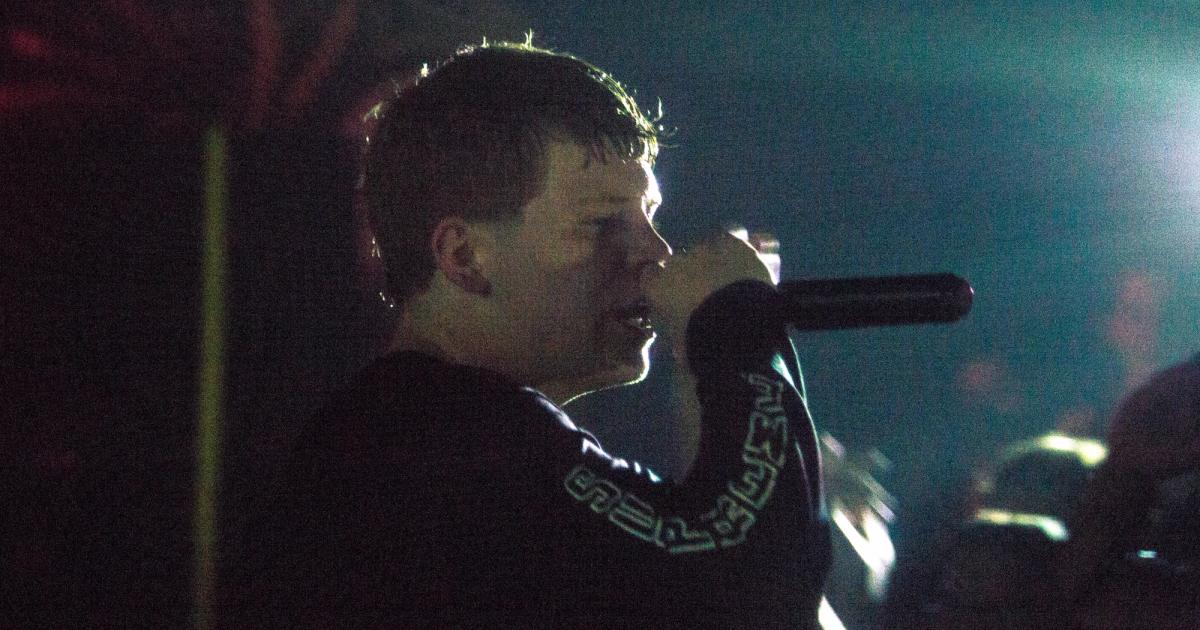 Yung Lean performing on stage in Brooklyn, 2014, one of his earliest United States shows