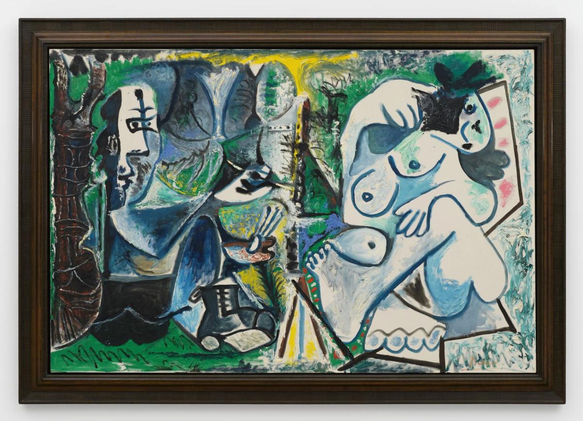 Pablo Picasso, Le peintre et son modèle dans un paysage (1963). In the OAC framework, its $35 million price tag at Art Basel 2026 marks the point where material singularity is converted into pure exchange-value.