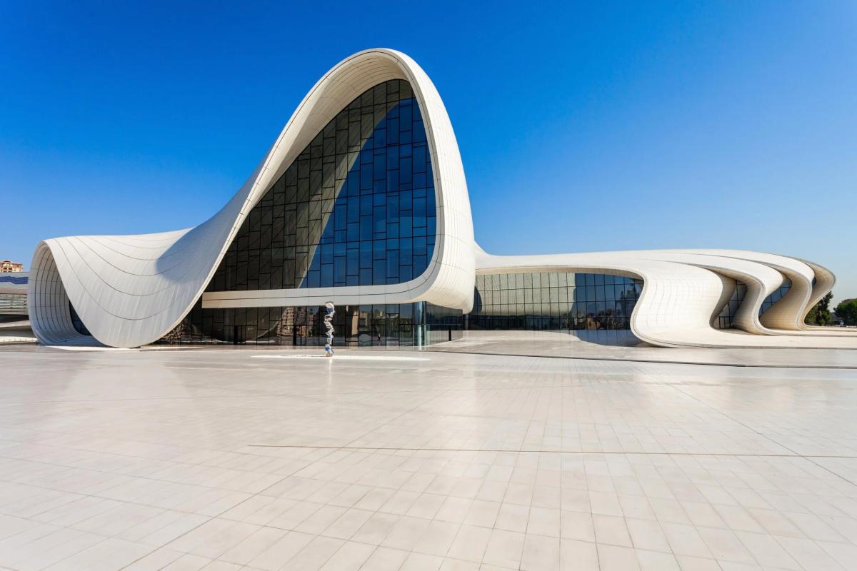 Heydar Aliyev Center (2012), Azerbaijan: Her ultimate expression. Considered her magnum opus, this cultural center is a study in pure form. Its seamless,