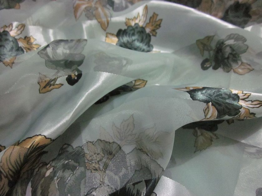 A patterned silk scarf, the ninety-centimetre twill format whose making this study prices.