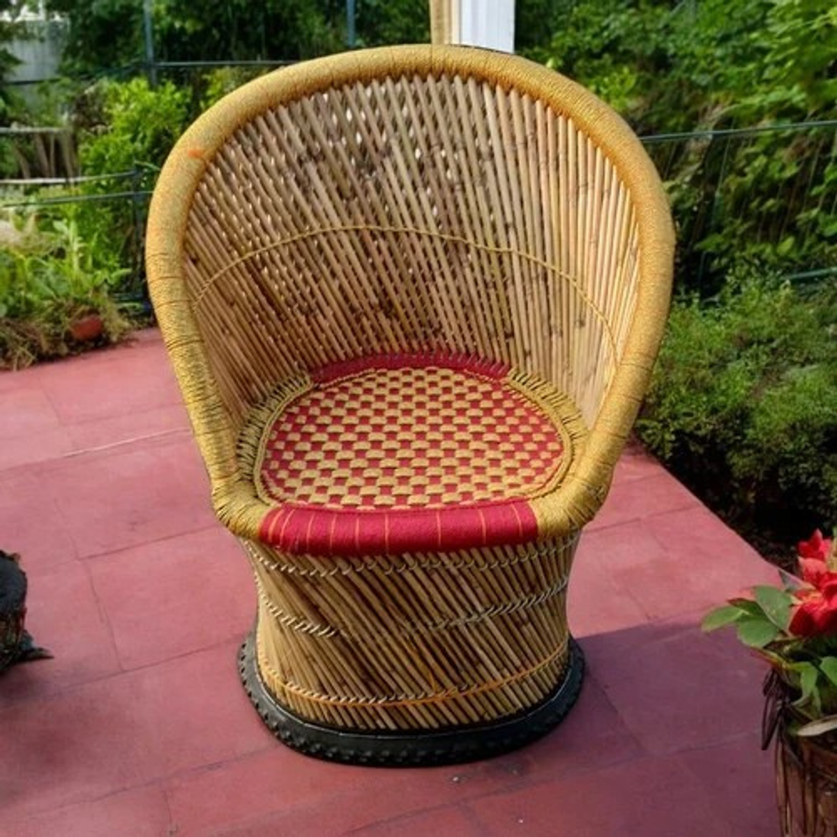 Dignity through making: This functional chair, crafted from local materials like bamboo and cane, embodies Indian Craft Modernism, a philosophy where material itself becomes a powerful cultural narrative.