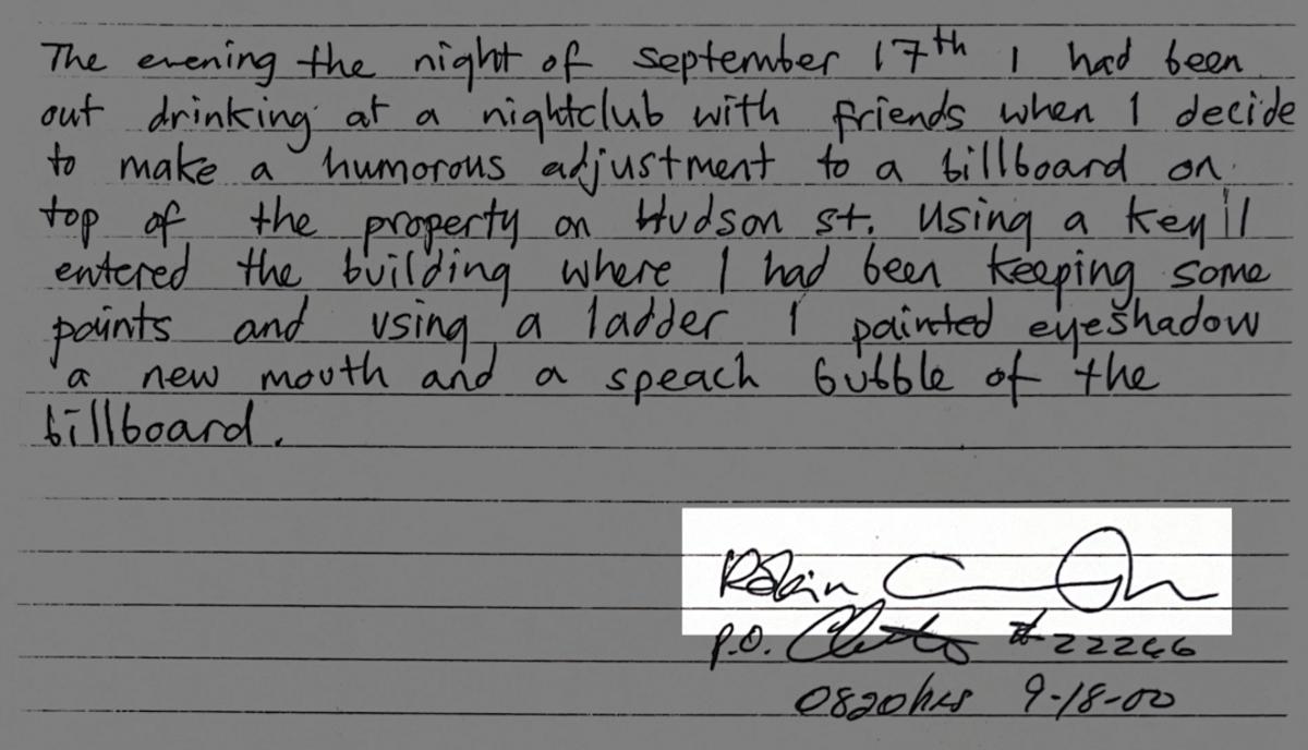  The Forensic Trace: The handwritten signature of Robin Gunningham, an administrative artifact that remained dormant for twenty-five years before collapsing the market's most profitable anonymity. 
