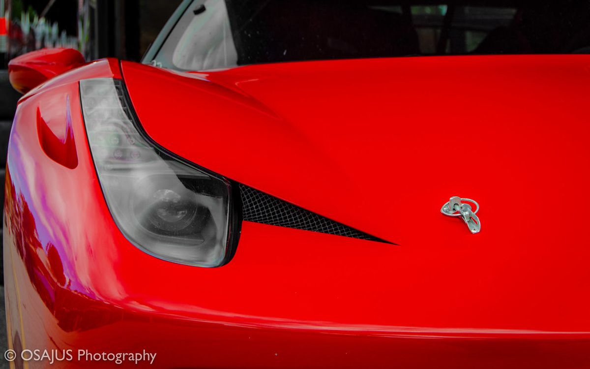 A combustion-engined Ferrari 458, the kind of car whose value still gestures at engineering provenance