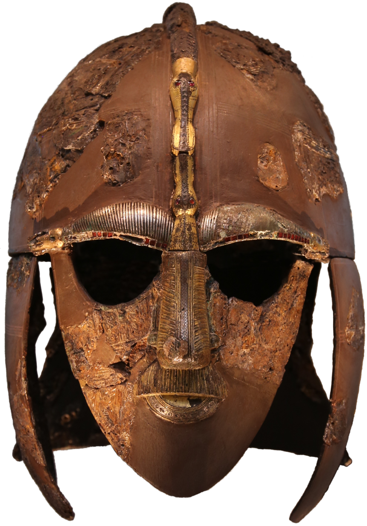  The material weight of reciprocity: the iconic Sutton Hoo helmet represents one of the premier British treasures traveling to Normandy in exchange for the Bayeux Tapestry, fulfilling the structural baseline of an active custodial covenant. 