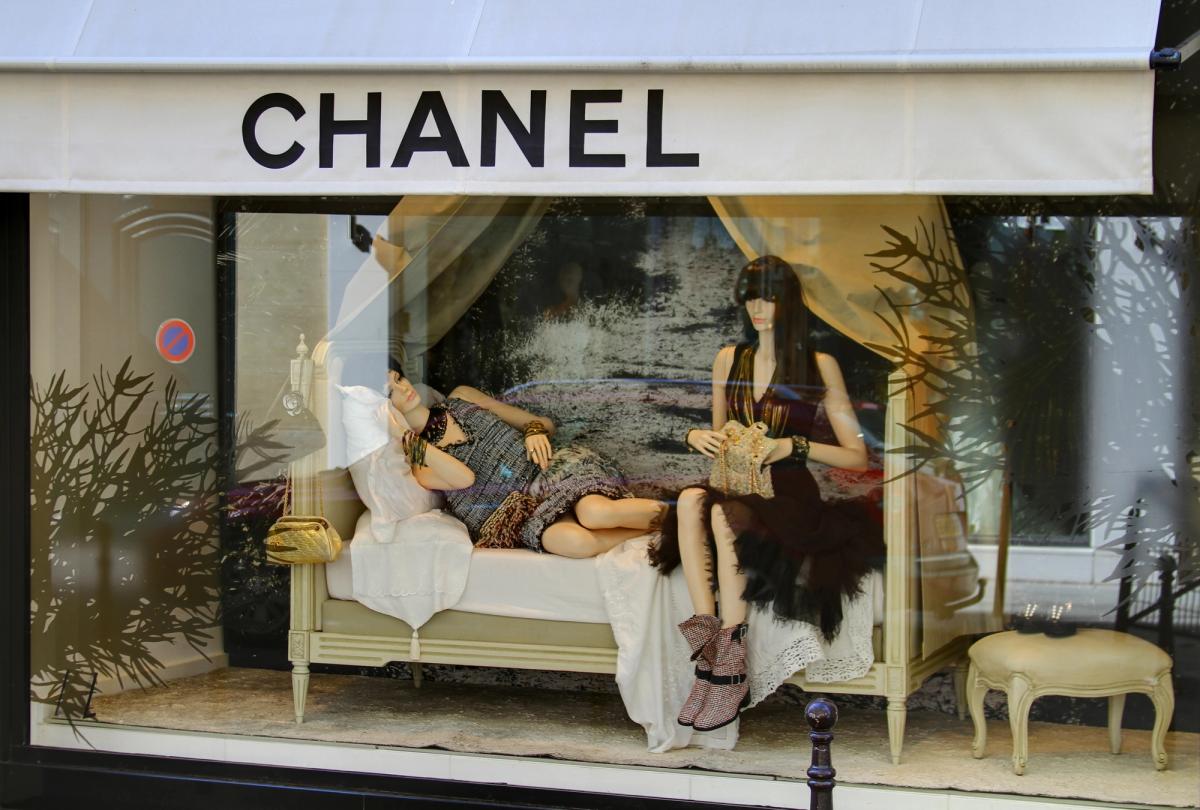 A Chanel window display on Rue Cambon, Paris, 2011