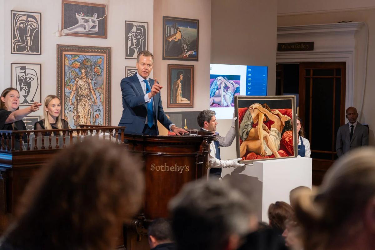 Inside the modern auction machinery: A ritualized translation of material history into financial abstraction, where masterworks are repositioned as institutional collateral.