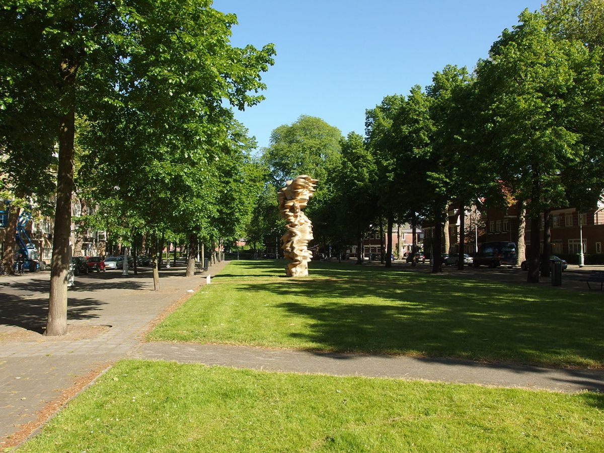 Tony Cragg sculpture at ArtZuid 2015 in Amsterdam's Oud Zuid district, part of the outdoor sculpture exhibition series.