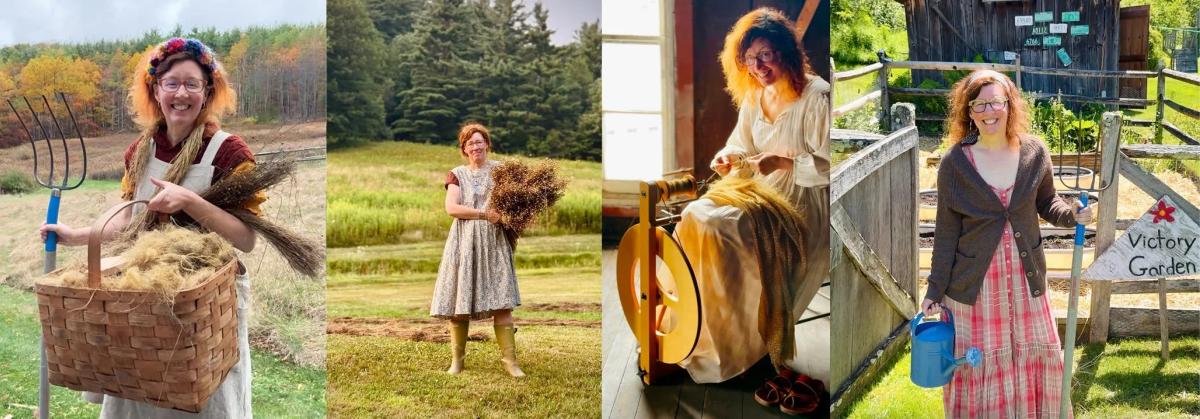 The visual matrix of Labor Density: A four-part documentary sequence following Eve Schaub through harvesting, fiber preparation, spinning, and cultivation, demonstrating the literal execution of the Sovereign Object.