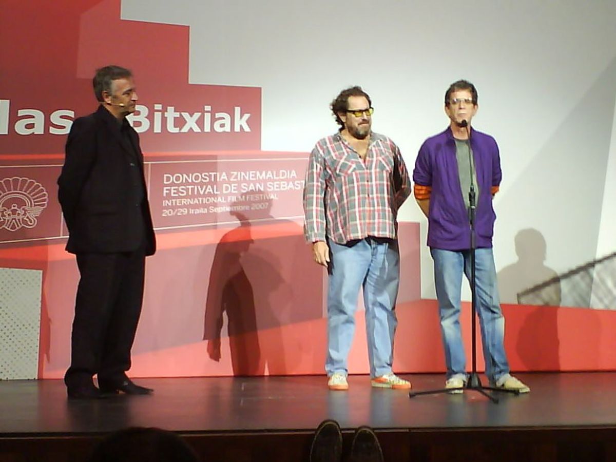 Julian Schnabel and Lou Reed presenting the film Berlin at a New York event, 2007