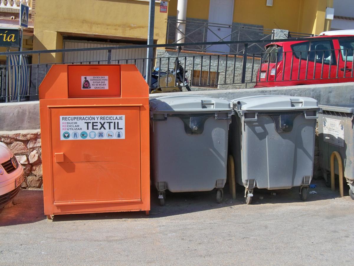 Textile recycling collection containers
