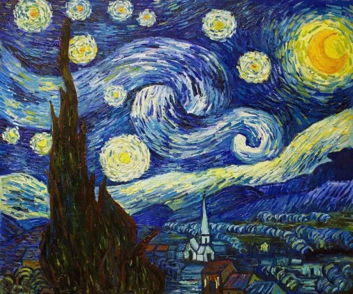 The irreducible evidence of a decision-making consciousness: Van Gogh’s visible process acts as the primary Semantic Burden, where the imperfection of the mark serves as the structural argument for the object's existence.