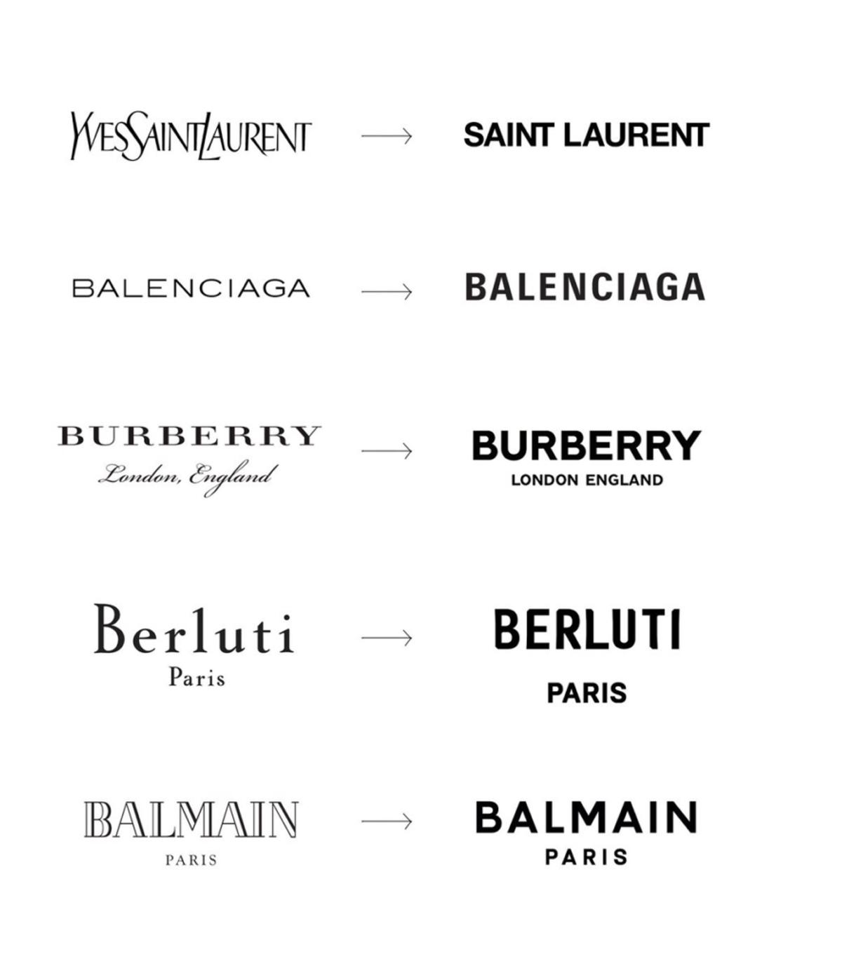 The aesthetic convergence of major luxury logos, often called 'blanding,' is a visual symptom of the logo's transformation into a floating signifier. Stripped of their unique historical typography, they no longer refer to a specific heritage but to their interchangeable position within the abstract code of 'luxury.'