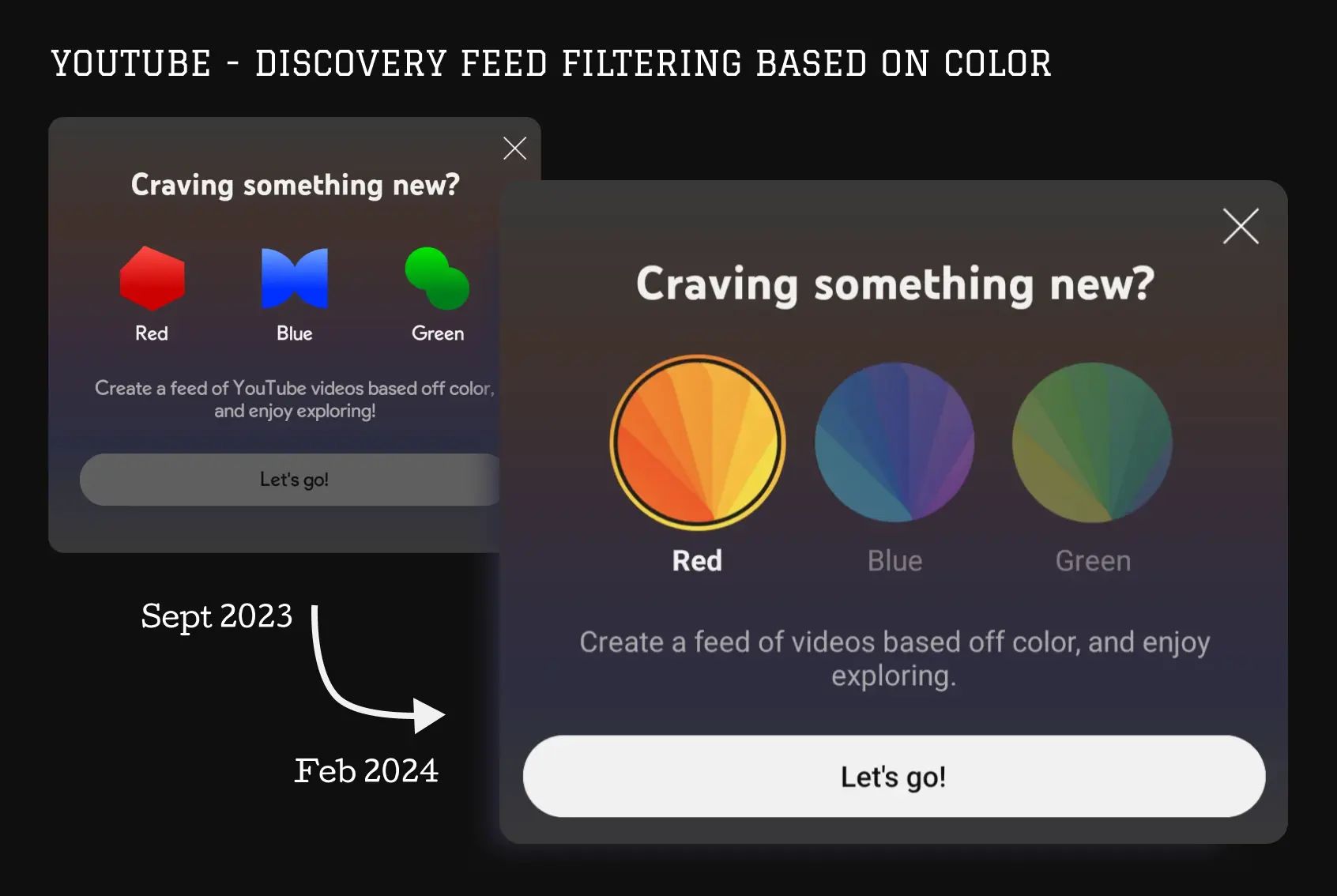 Youtube's Color Discovery Queue