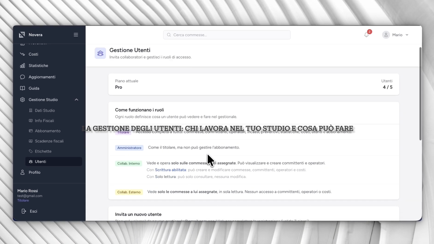 Gestione utenti e permessi: come controllare gli accessi in uno studio tecnico