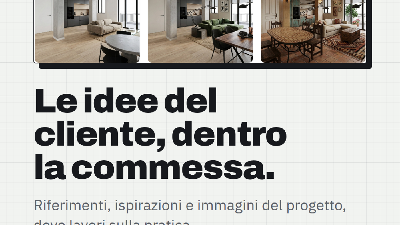 Le idee del cliente, dentro la commessa: la galleria idee di Novera