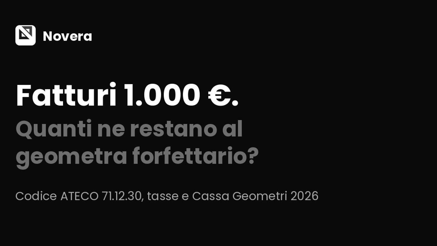 Codice ATECO geometra e forfettario: quanto ti resta davvero