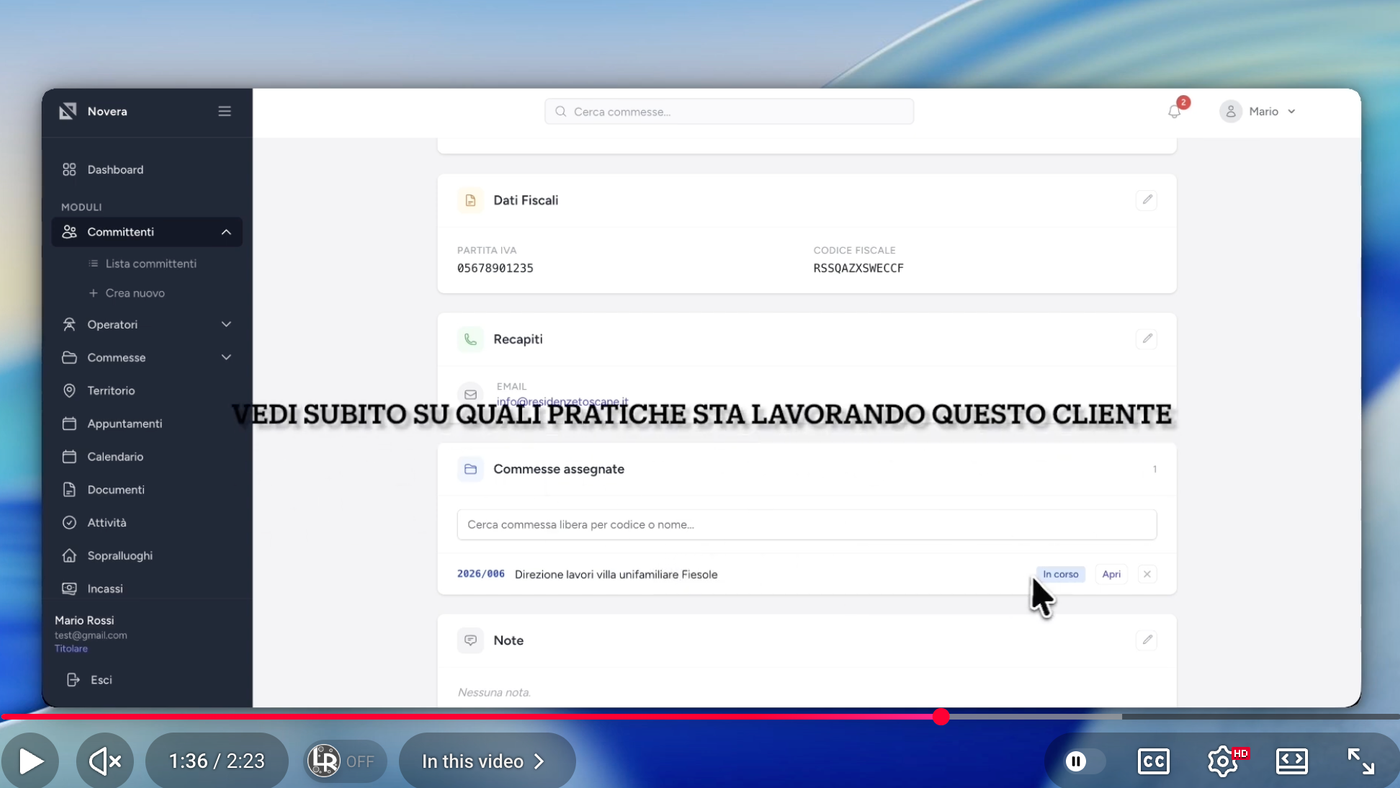 Gestione dei committenti: clienti e commesse in un unico posto