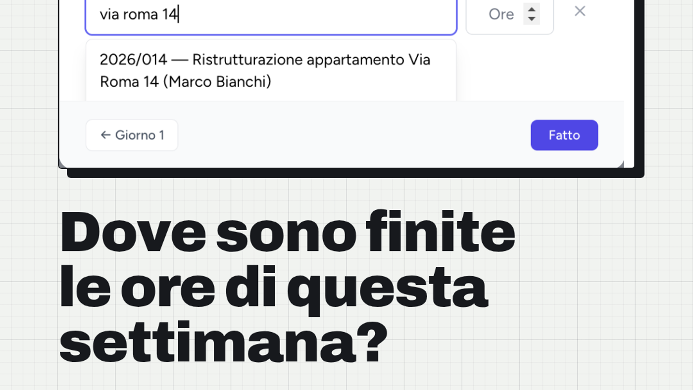 Ore e consuntivo: quante ore hai messo davvero su una commessa?