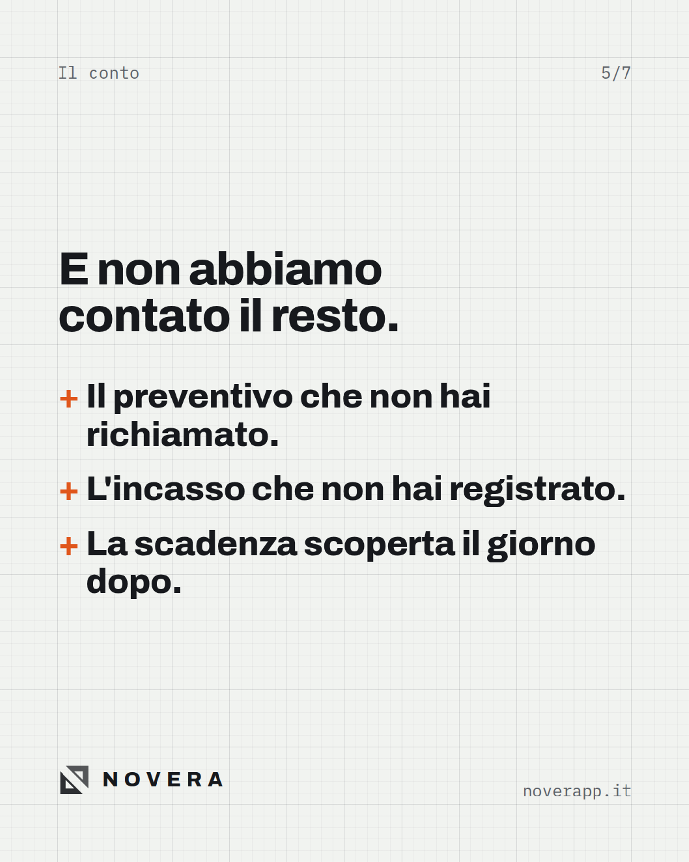 Preventivi non richiamati, incassi non registrati, scadenze scoperte in ritardo