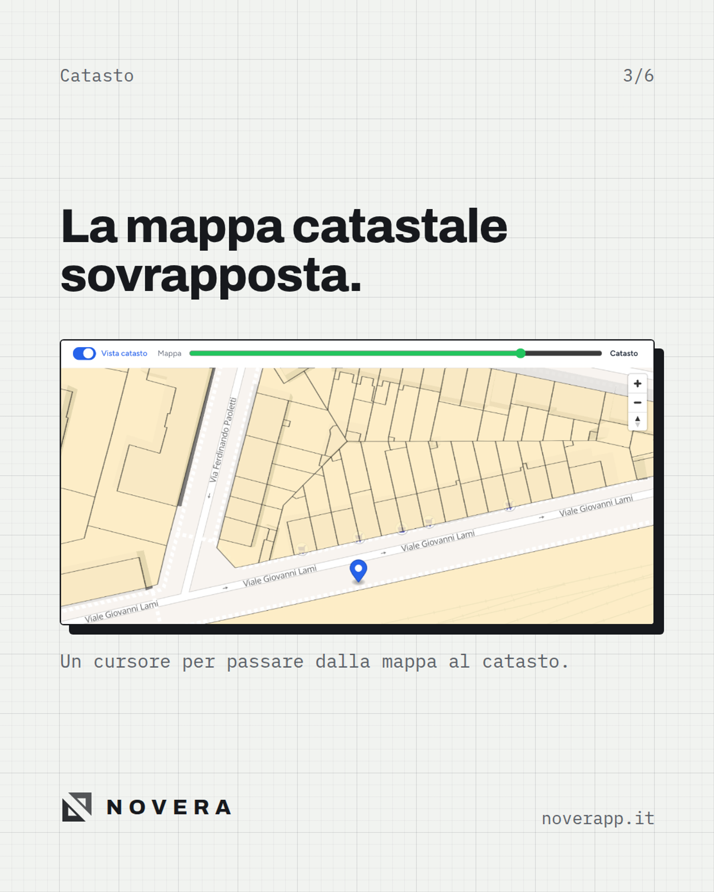 Mappa catastale sovrapposta alla mappa stradale