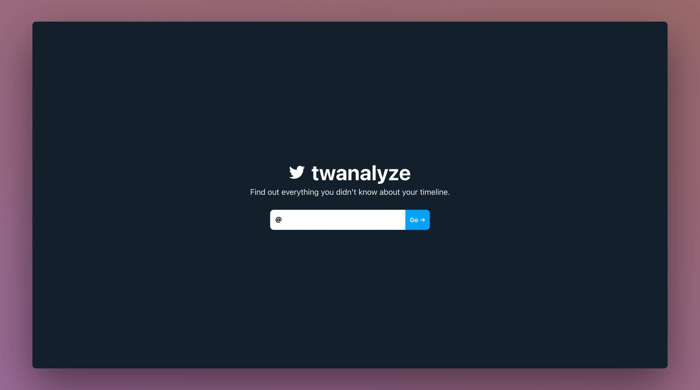 Screenshot of Twanalyze