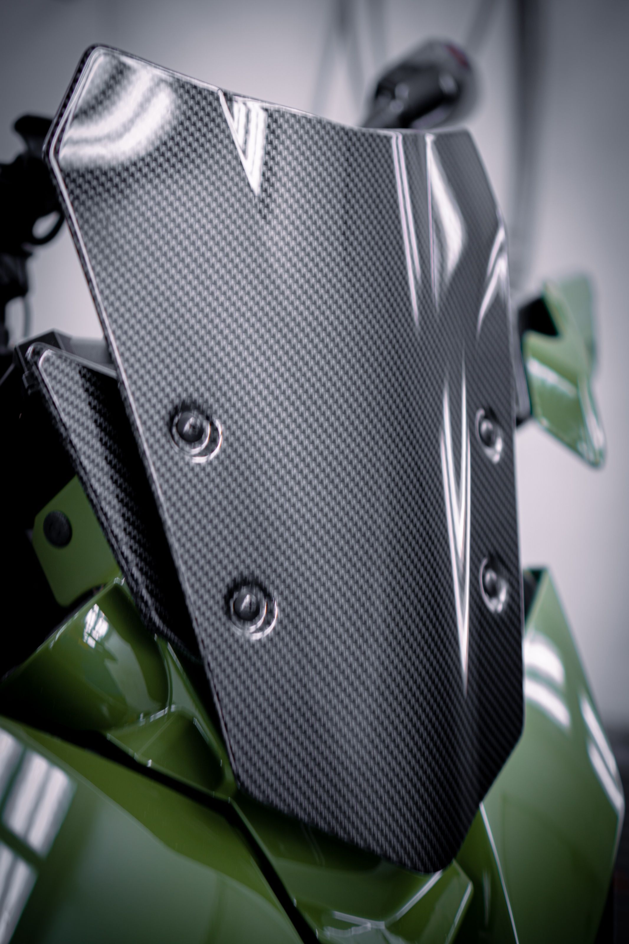 Windscherm in carbon hydrodip