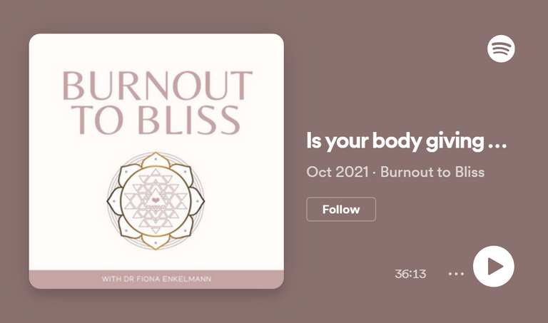 logo of 'burnout to bliss' sits on a dusty pink rectangle | burnout podcasts | Tempo therapy and consulting