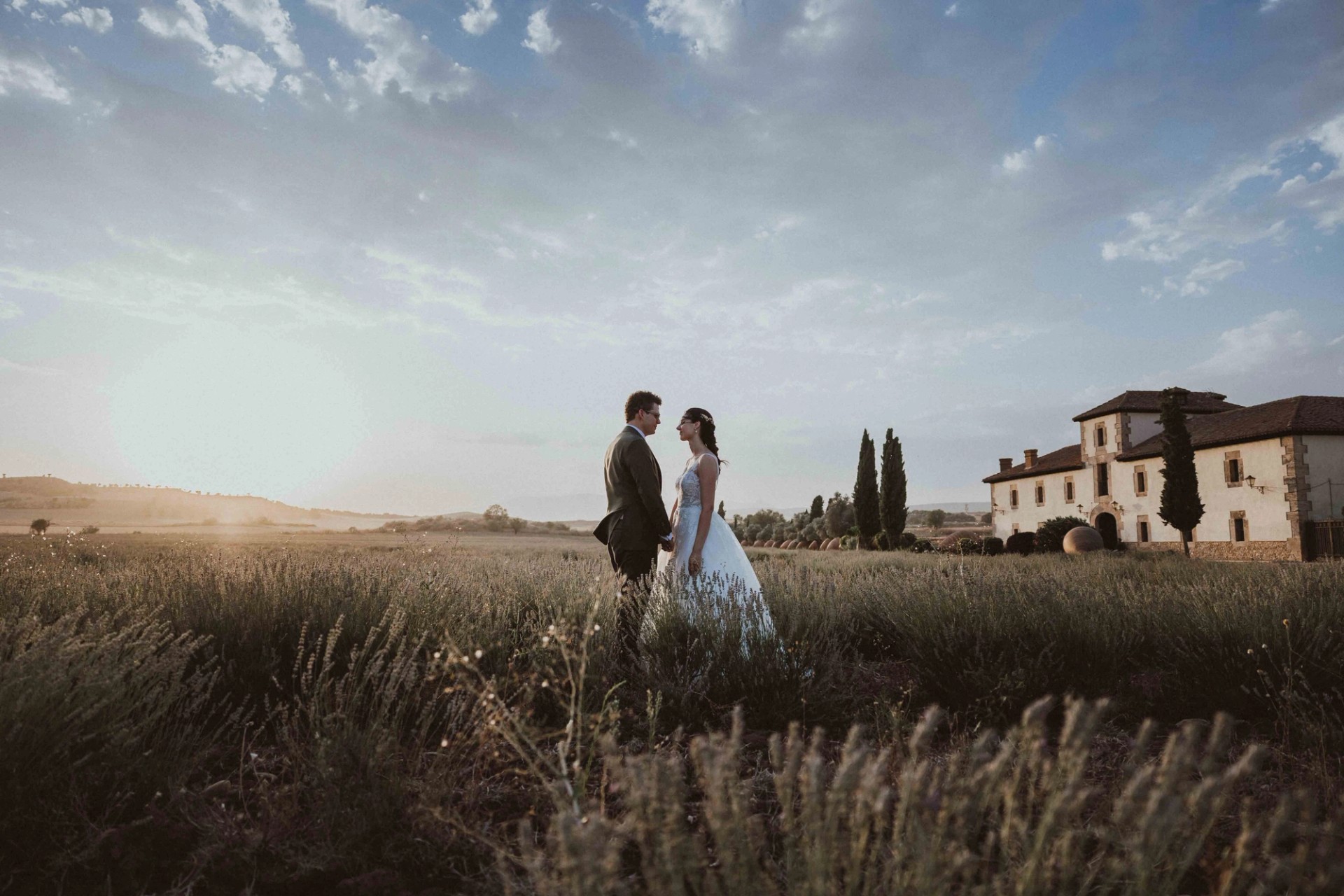 Ceremonia de boda al atardecer