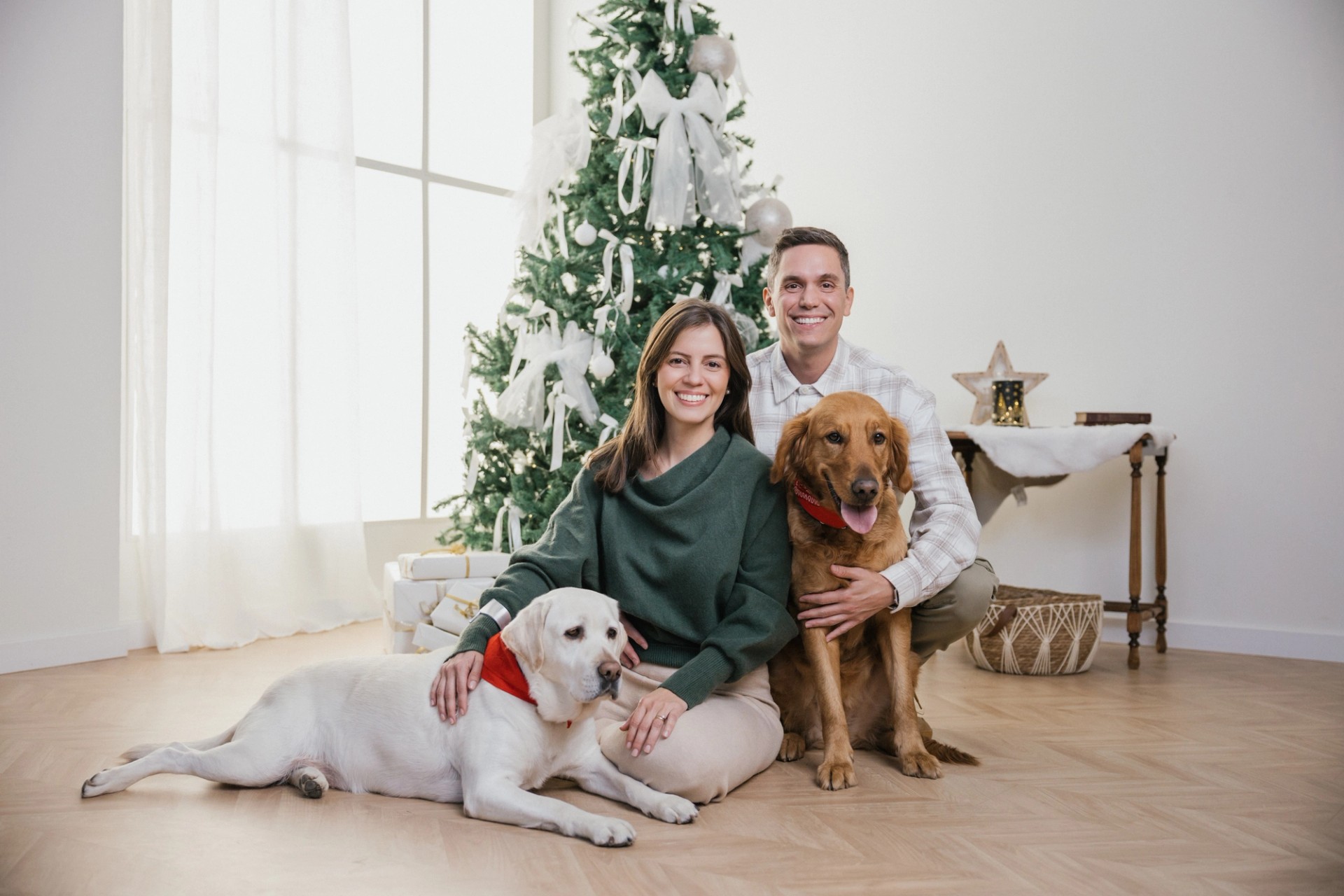 Familia con sus cachorros
