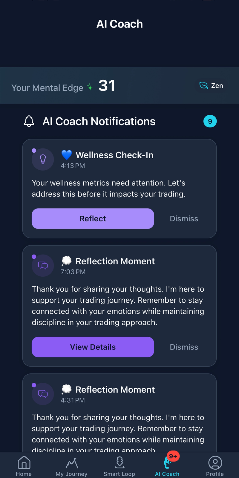 App screen