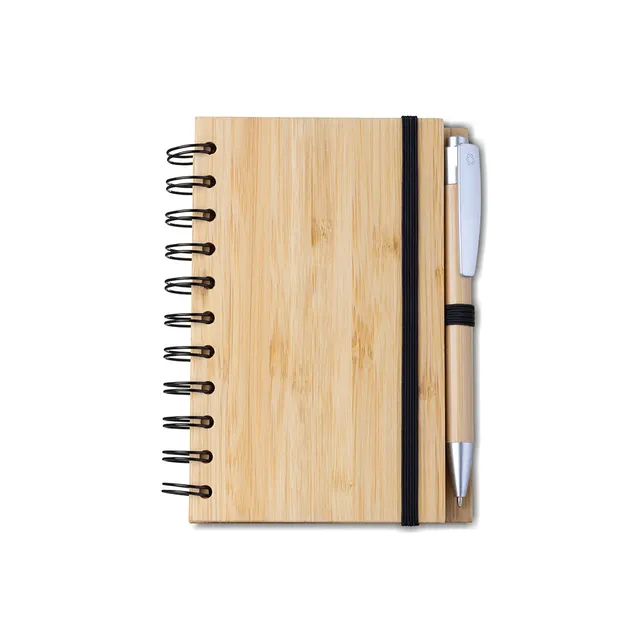 Caderno A6 em Bambu