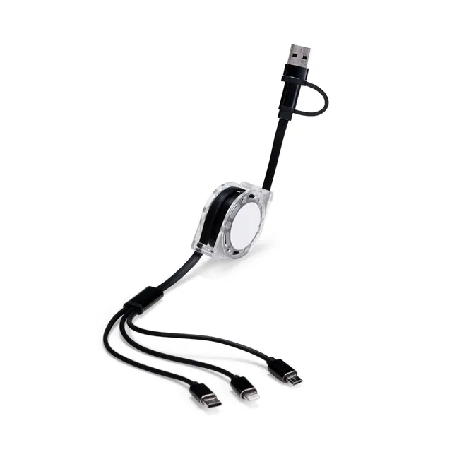 Cabo 3 em 1 com Adaptador