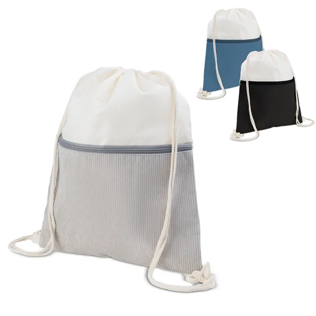 Sacola Mochila Poliéster e Veludo