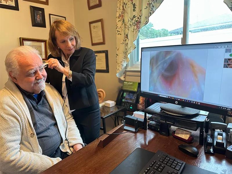 Hearing evaluation in progress