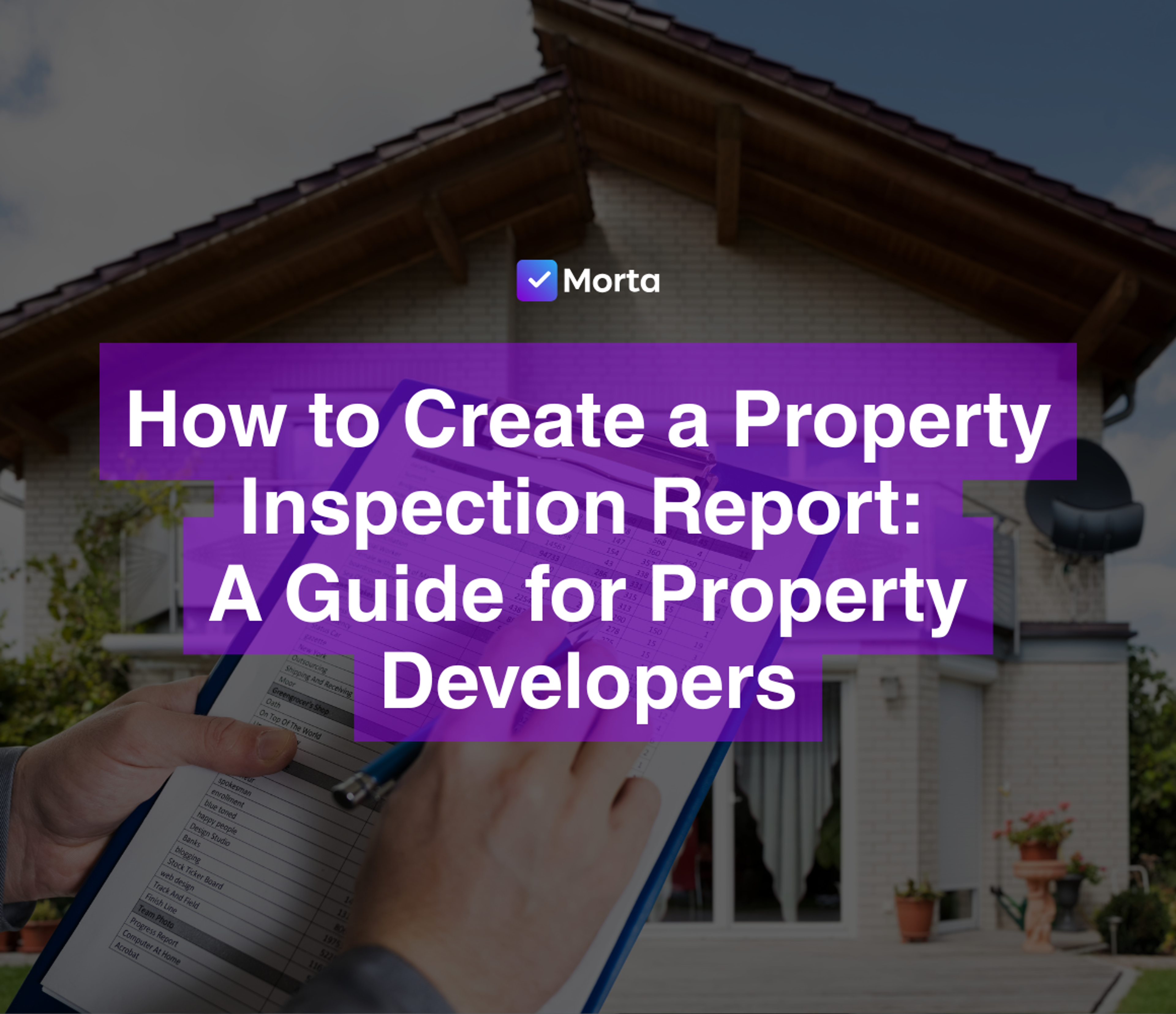 property inspection report, property inspection reports, property inspections, inspecting a property, home inspections, software for property developers, property development software, morta.com, morta, morta software