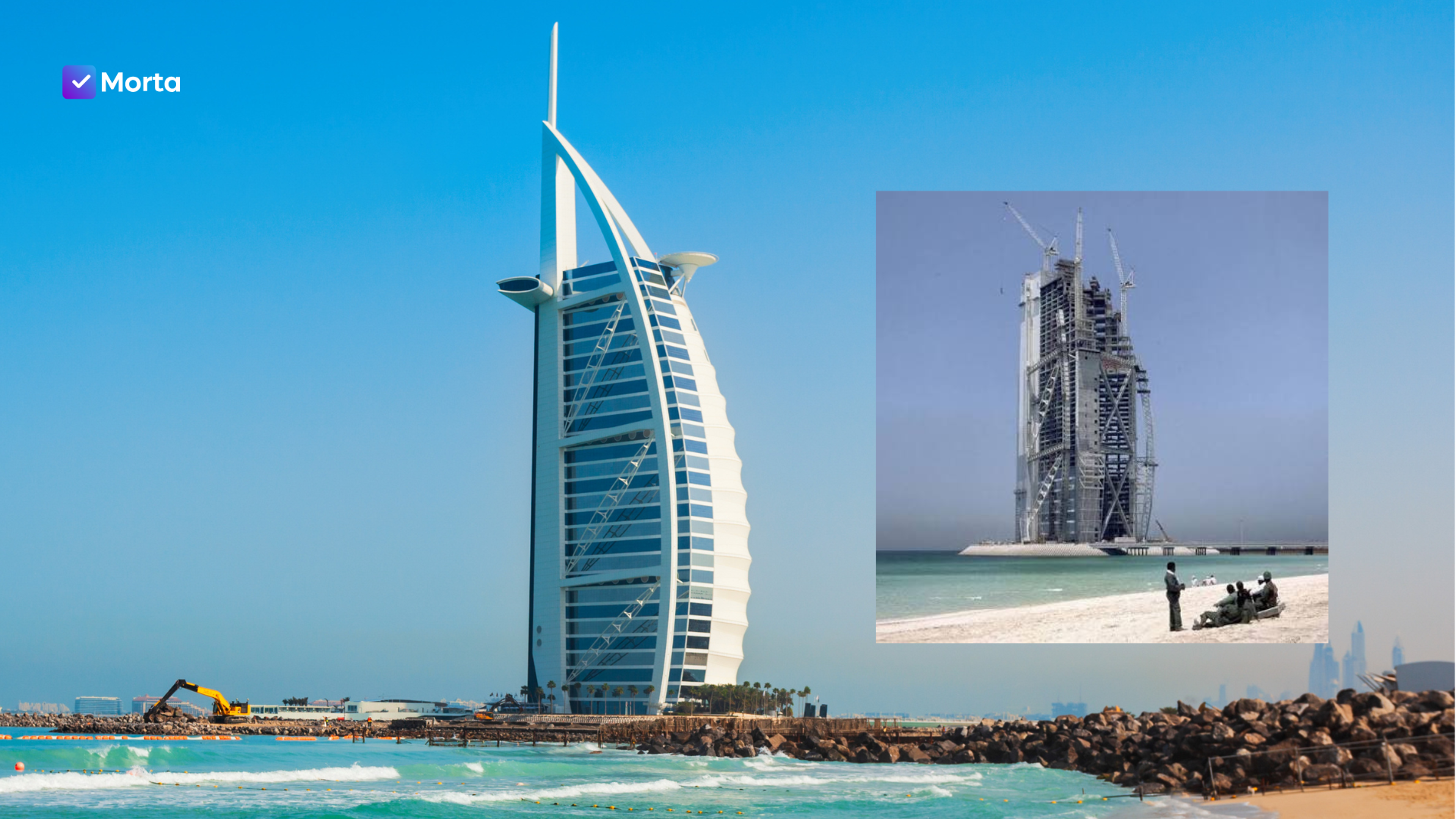 burj al arab building cost, burj al arab cost to build, how much did it cost to build burj al arab, burj al arab construction cost, burj al arab hotel construction cost, software for property developers, property development software, morta.com, morta, morta software