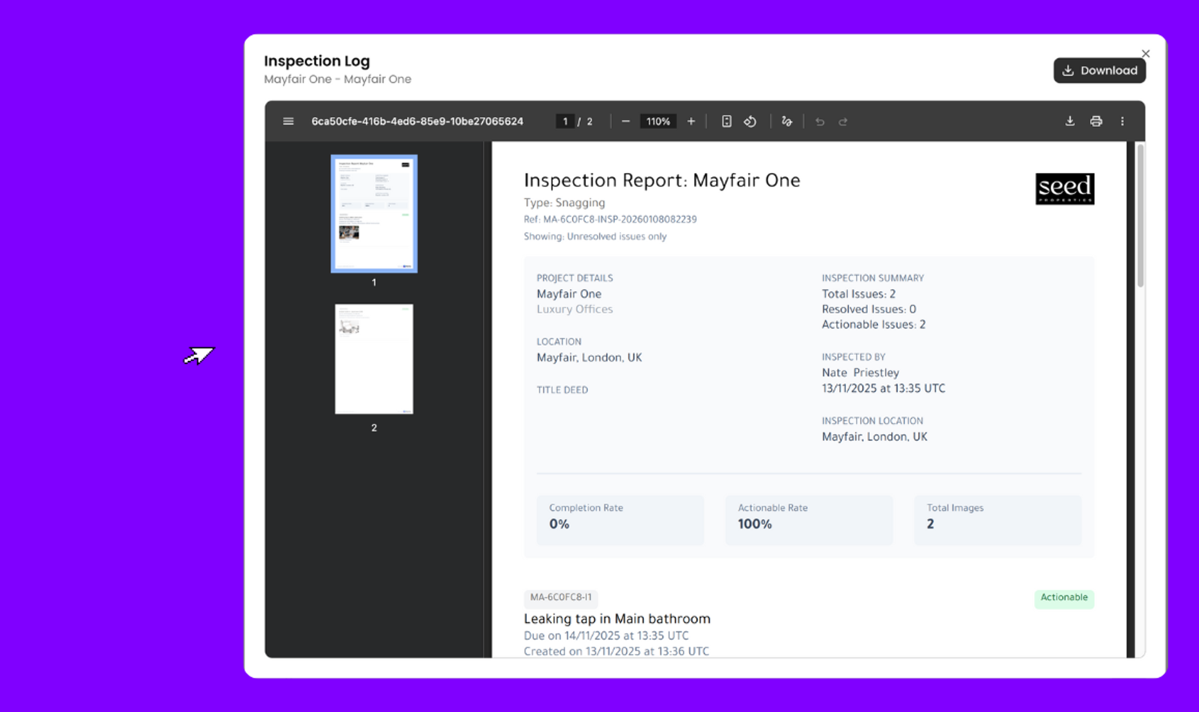 Smart Snagging Software