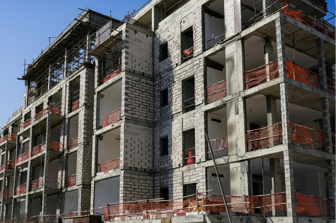 UK property development construction site