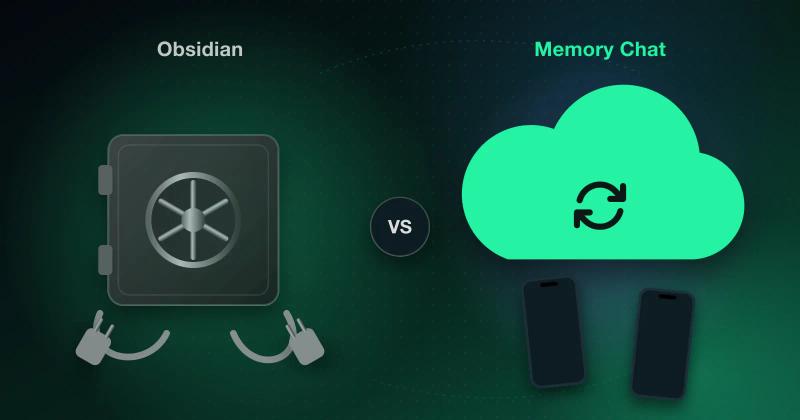 How do Obsidian and Memory Chat sync notes, and which one is simpler?